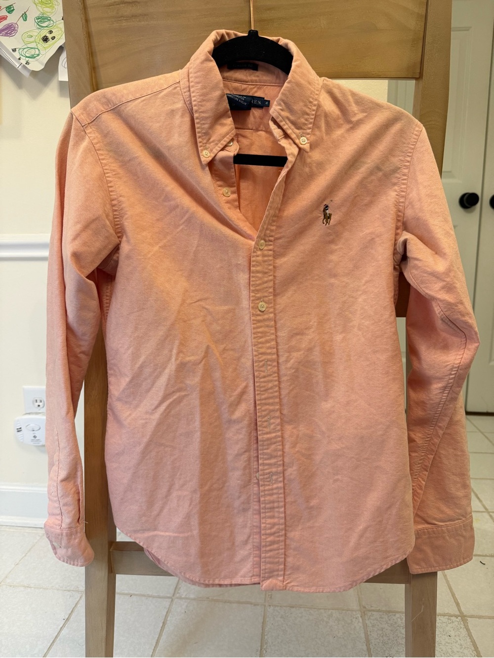 Ralph Lauren women’s  Peach Button-Down Oxford Shirt